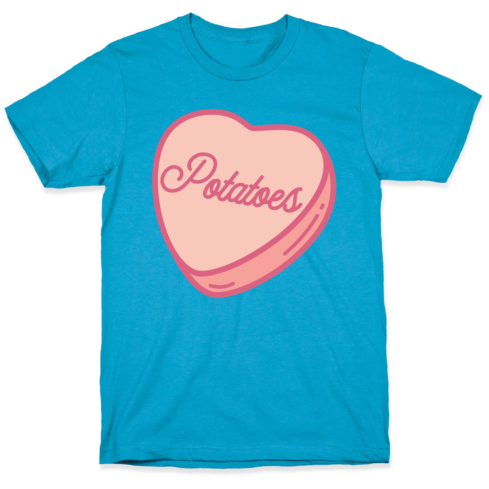 Potatoes Candy Heart Unisex Triblend Tee